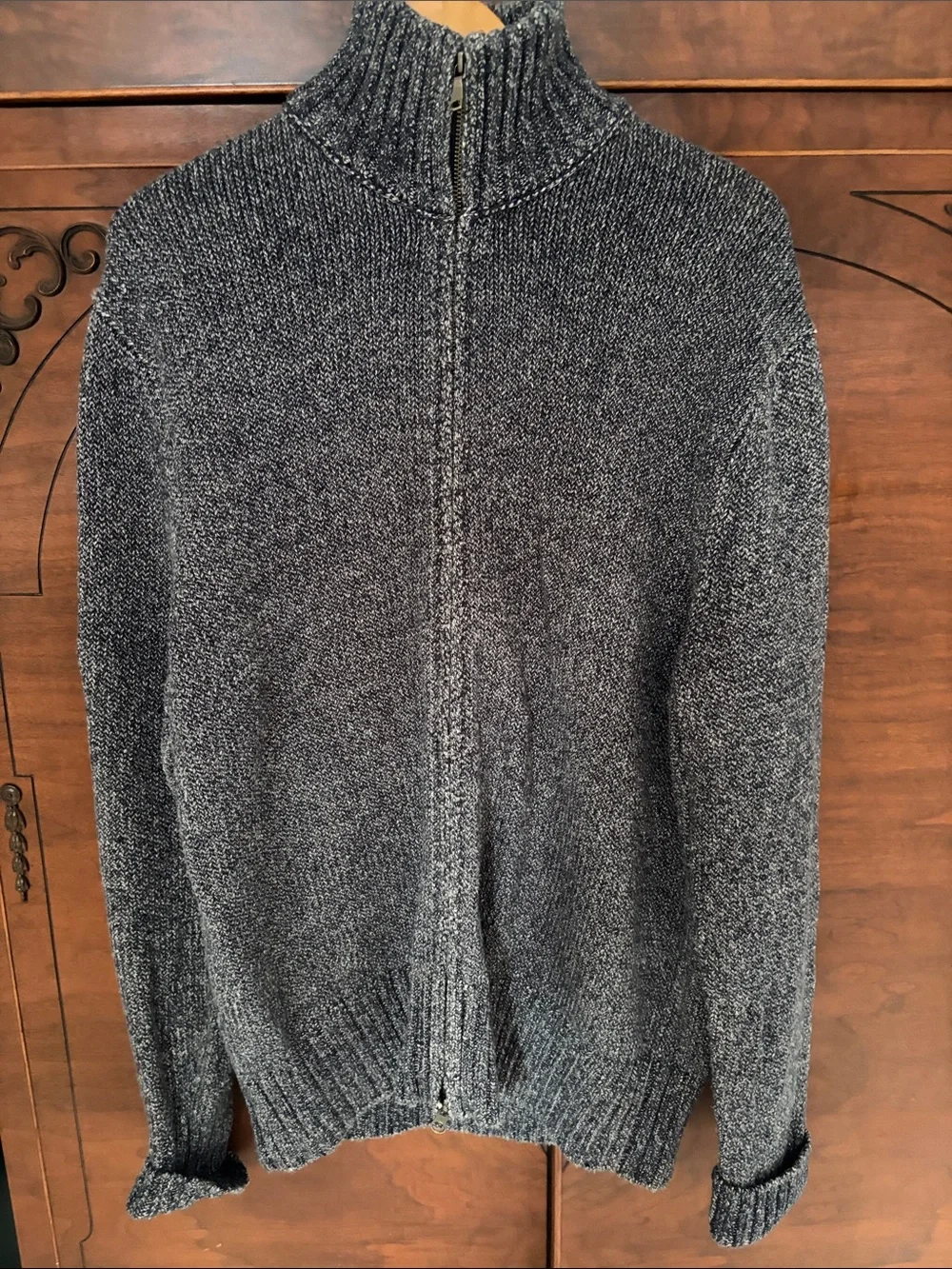 Banana Republic Men’s Full Zip Henley Cardigan Sweater